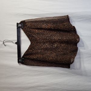 Sheer leopard print mimi skirt